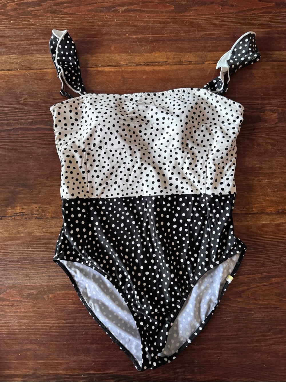summersalt Black and White Polka Dot One-Piece Swimsuit